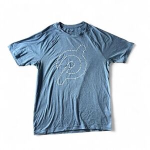 RHONE Peloton Blue Activewear T-Shirt Athletic Gym‎ Workout Top